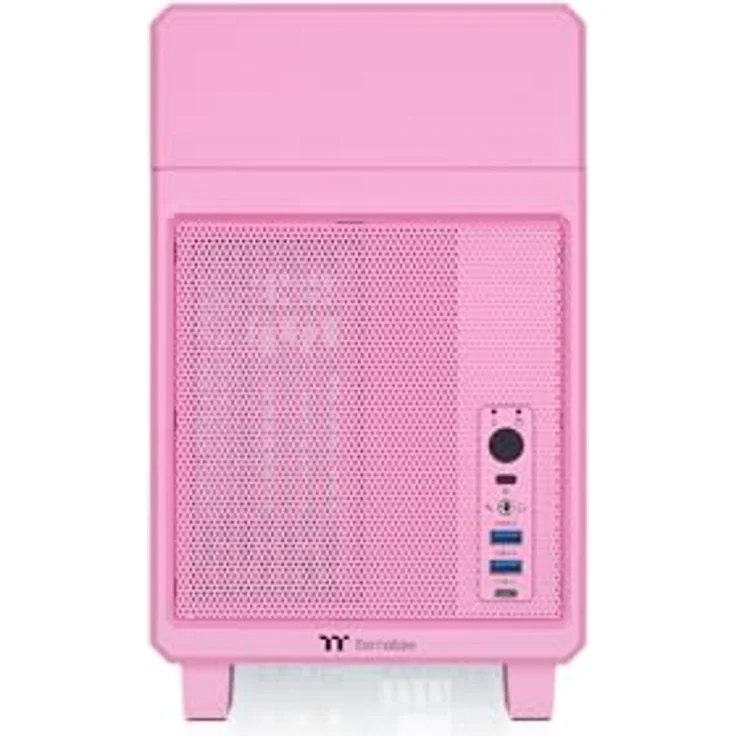 Thermaltake TR100 Mini Tower PC-Gehäuse, super kompakt, Bubble Pink, für Mini ITX Mainboards, unterstützt Grafikkarten bis 360 mm und AiO-Wasserkühlungen bis 280 mm – Bild 2