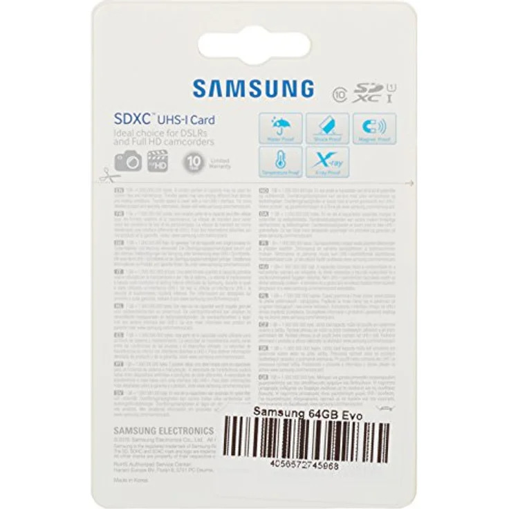 Samsung Speicherkarte SDXC 64GB GB EVO UHS-I Grade 1 Class 10 für Foto und Video Kameras (bis zu 48MB-s Transfergeschwindigkeit) - Preisvergleich – Bild 2