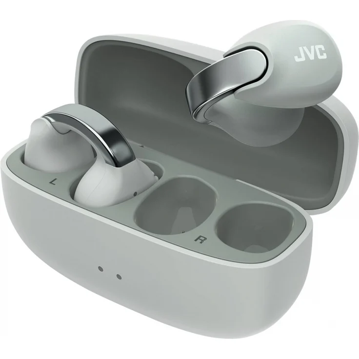 JVC HA-NP1T Nearphones Eisgrau, Open-Ear Kopfhörer mit hervorragender Klangqualität