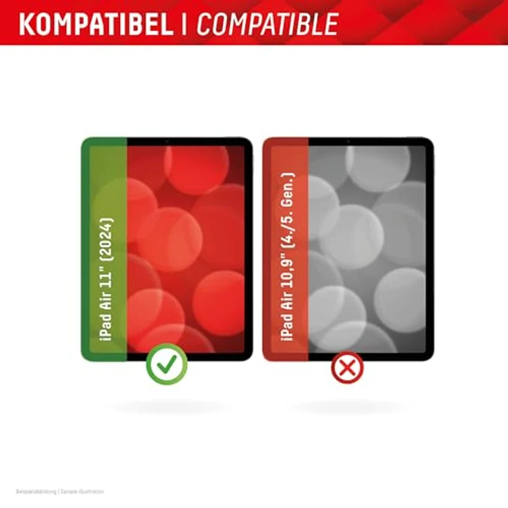 Displex Tablet Glass (9H, Hybridglasfolie) für Apple iPad Air 11'' (2024), Kristallklar & Schmutzabweisend, Made in Germany – Bild 5