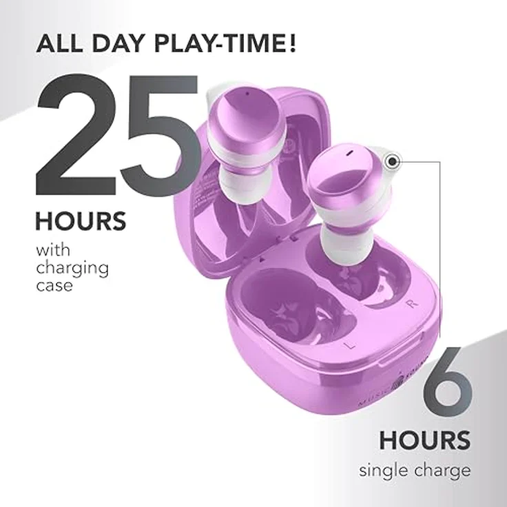 Music Sound Flow Kabelloses In-Ear-Bluetooth-Headset - Spielzeit 25 Stunden - Lila – Bild 3