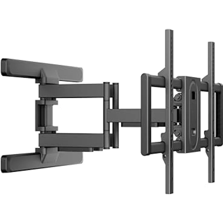 HALTERUNGSPROFI Wandhalterung Neigbar Schwenkbar bis 86 Zoll 60kg VESA max. 600x400 für LCD und LED TV Fernseher von Panasonic, Sony, Samsung, LG und Toshiba WMSXL5, Premium Wandhalterung mit geringem Wandabstand 6,6 cm bis 48 cm, flexibel neig- und schwenkbar - Silber – Bild 5