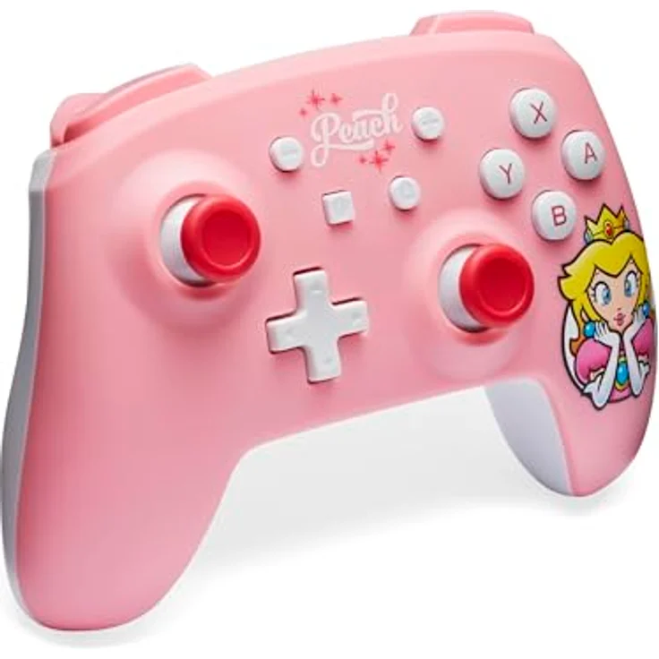 PowerA Kabelloser Controller für Nintendo Switch - Princess Peach-Rosa, Gamepad, Bewegungssteuerung, ergonomisches Design, offiziell lizenziert – Bild 3