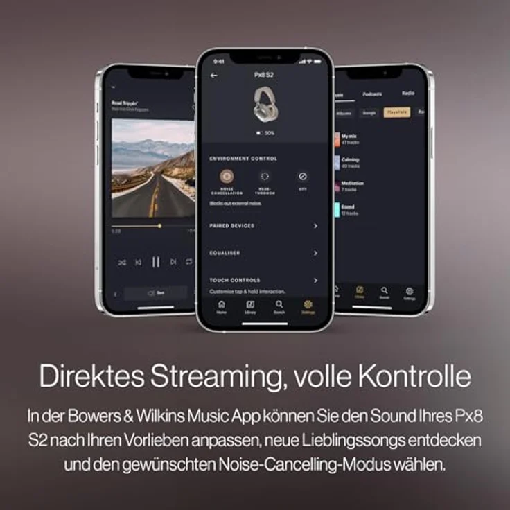 Bowers & Wilkins Px8 S2 High-End-Kopfhörer mit ANC, aptX Lossless, 40 mm Treibern & Luxusdesign aus Nappaleder – Bild 9