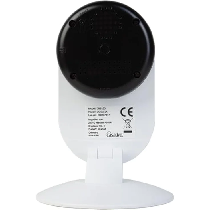 Casativo Full-HD-IP-Überwachungskamera mit Nachtsicht, 135° Weitwinkel, WLAN, Zwei-Wege-Audio & Bewegungserkennung, weiß – Bild 9