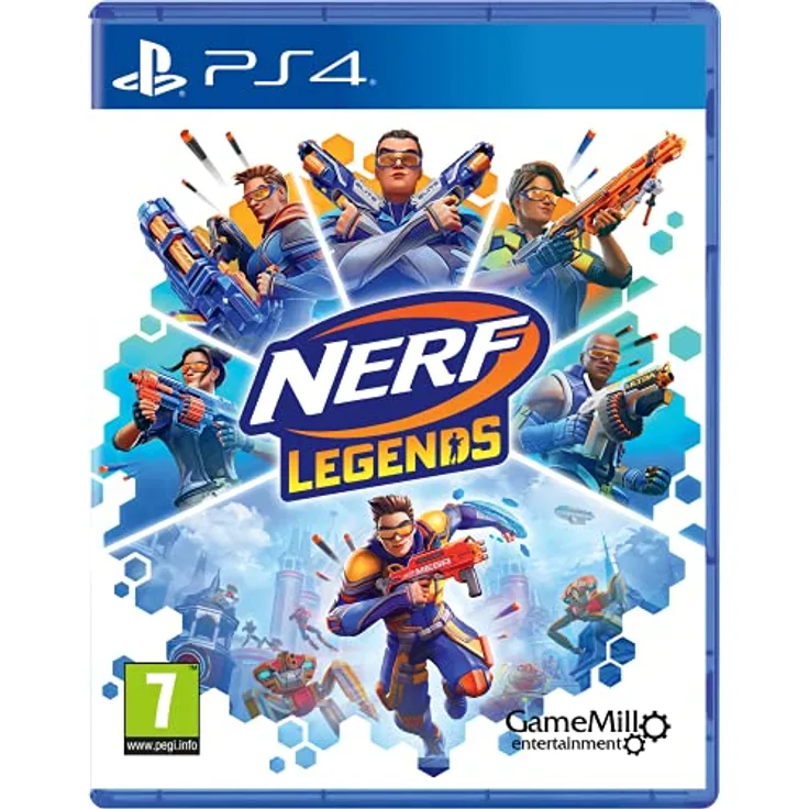 Maximum Games Nerf Legends, PS4-Spiel mit 15 Nerf-Blastern, Online-Multiplayer und Single-Player-Kampagne