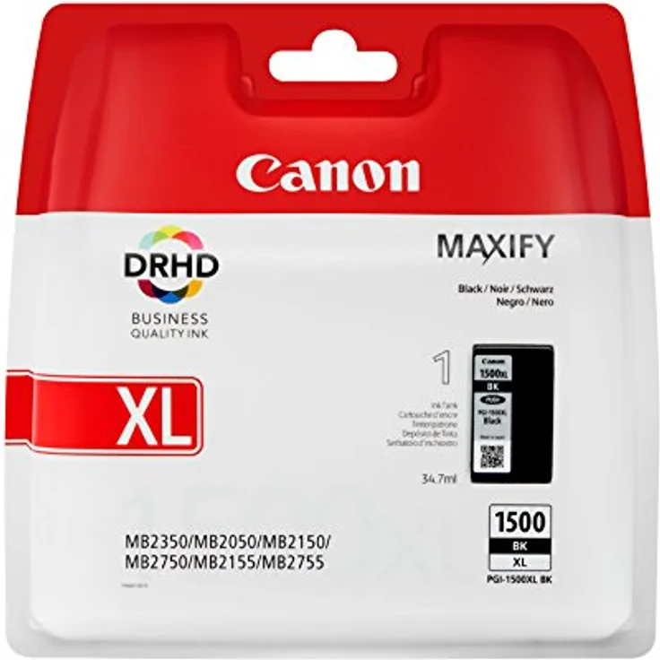 Canon PGI 1500XL original Tintenpatrone Schwarz XL für Maxify Drucker MB2050 MB2150 MB2155 MB2350 MB2750 MB2755 – Bild 2