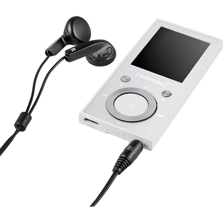 Intenso Video Scooter BT MP3 Player, 64 GB microSD, Bluetooth 5.0, 1,8 Zoll Farbdisplay, bis 18h Akku, inkl. Kopfhörer, weiß