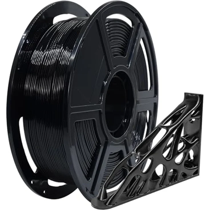 FLASHFORGE PETG Hochgeschwindigkeits-Filament 1,75 mm, stoßfest, 1 kg, Maßgenauigkeit +/-0,02 mm, schwarz, kompatibel mit FDM-Druckern – Bild 1