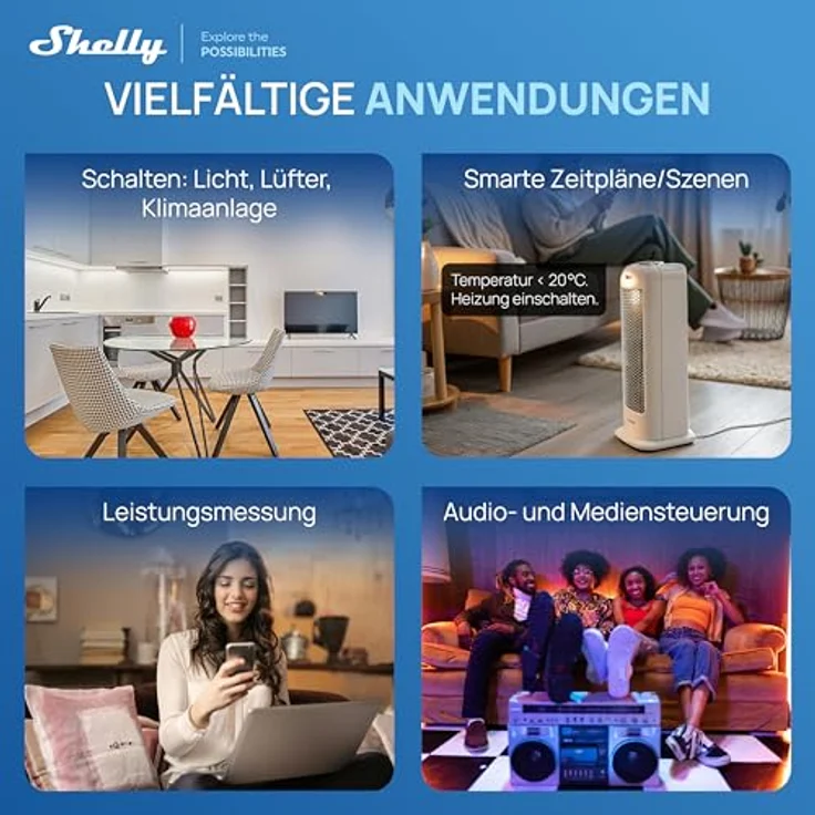 Shelly Wall Display XL, Smart Home Hub mit 10,1-Zoll Farbdisplay, anpassbaren Tasten und integrierten Lautsprechern, Silber – Bild 5