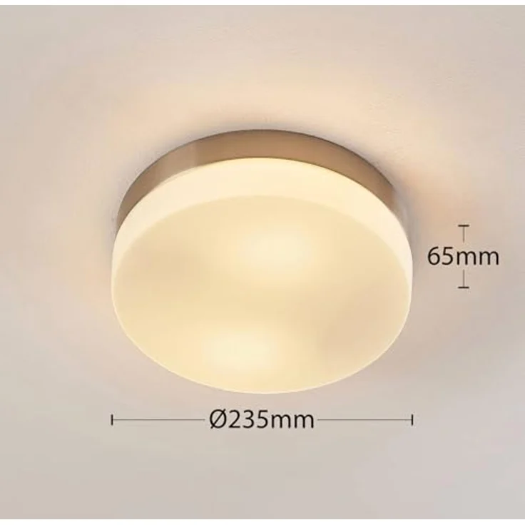 Lindby Deckenlampe Amilia (spritzwassergeschützt, Modern, 2 flammig, E27, Metall) - Bad Deckenleuchte Lampe Badezimmerleuchte – Bild 5