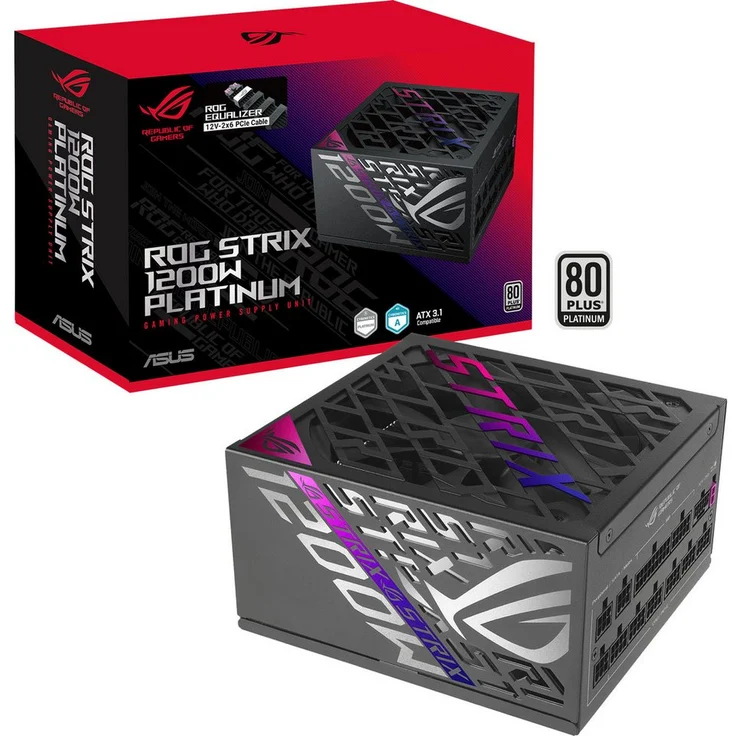 Asus ROG Strix 1200W Platinum, PC-Netzteil (80 PLUS Platinum) mit 12-Pin High Power GPU und intelligentem Spannungsstabilisator
