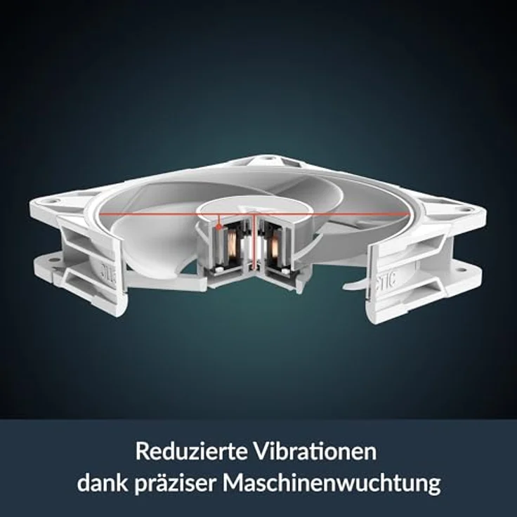 ARCTIC P12 PRO Reverse A-RGB, 120mm Gehäuselüfter mit hohem statischen Druck, weiß – Bild 5