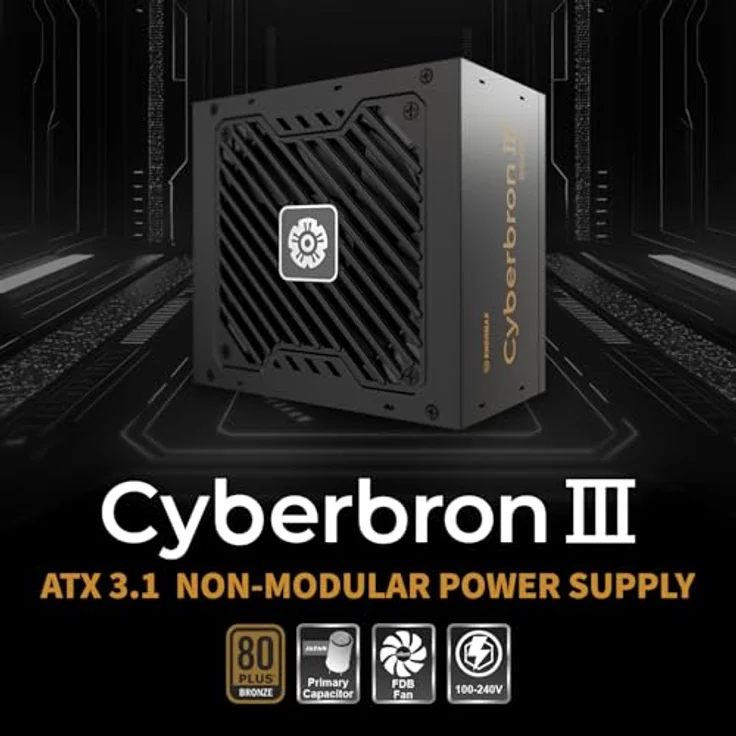 ENERMAX CYBERBRON III 750 Watt|Nicht-modulares ATX 3.1-Netzteil| PCIe 5.1|80 Plus Bronze|geräuscharmer 120mm FDB-Lüfter| DC to DC mit jap. Kondensatoren|EMB750EWT-NAC, leises Netzteil mit hoher Leistungsreserve, 120mm FDB-Lüfter, Bronze-Zertifizierung – Bild 3