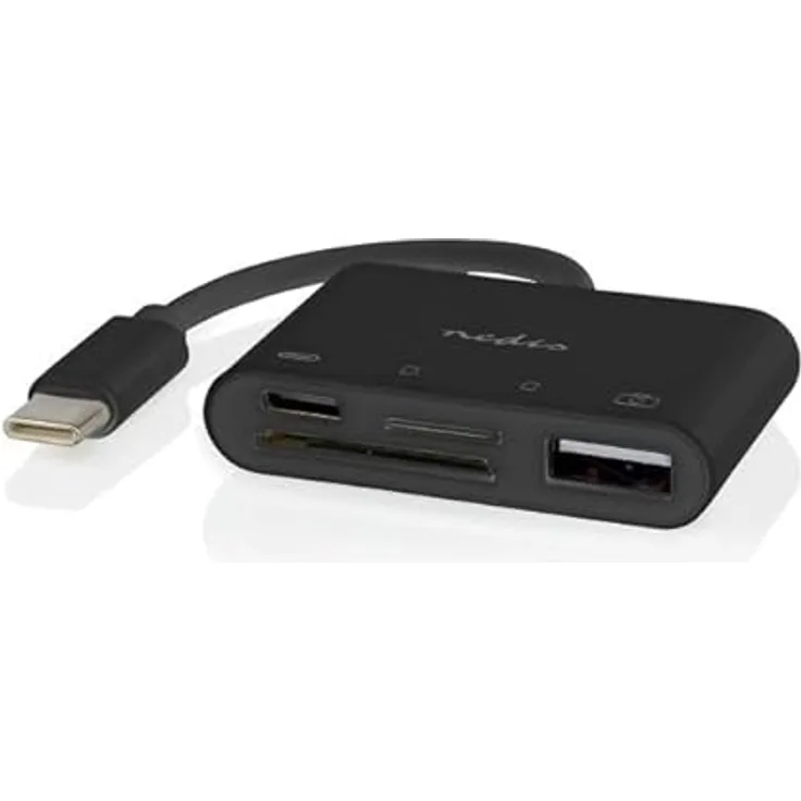 Nedis USB-Hub - USB 2.0, 1x USB-C, 1x USB A, 4-Port, SD & MicroSD