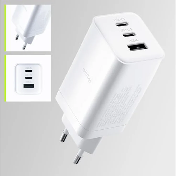 FOREVER Allity Netzladegerät GaN PD QC ATC-01-65WACC 2x USB-C + 1x USB-A 65W weiß, Leistung 65W, 3 Anschlüsse (2x USB-C, 1x USB-A) – Bild 9