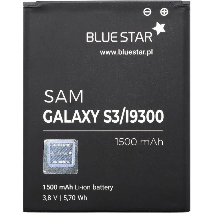 BlueStar Akku Ersatz kompatibel mit Samsung I9300 Galaxy S3 1500 mAh Austausch Batterie Accu EB-L1G6LLU, EB-L1G6LLUC Smartphone-Akku 3,7V / 1500 mAh / 5,70 Wh