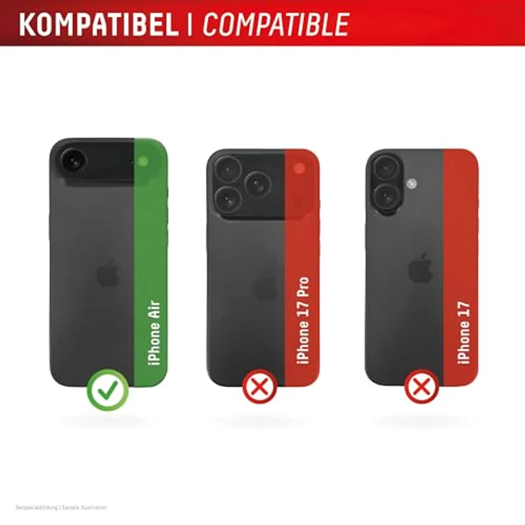 Displex Full Cover Camera Lens Glass für iPhone Air, 10H Schutzglas, Quick Mount, 2 Stück (CamGlass All-In-One), schmutz- und fingerabdruckgeschützt – Bild 3