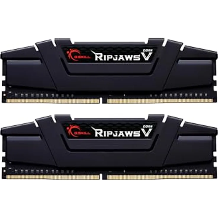 G.Skill RipJaws V Series F4-3600C16D-16GVKC Arbeitsspeicher (16 GB (2 x 8 GB), 288-polig SDRAM PC4-28800 DDR4 3600 CL16-19-39, 1,35 V, Dual Channel Desktop Speicher Modell F4-3600C16D-16GVKC - Preisvergleich