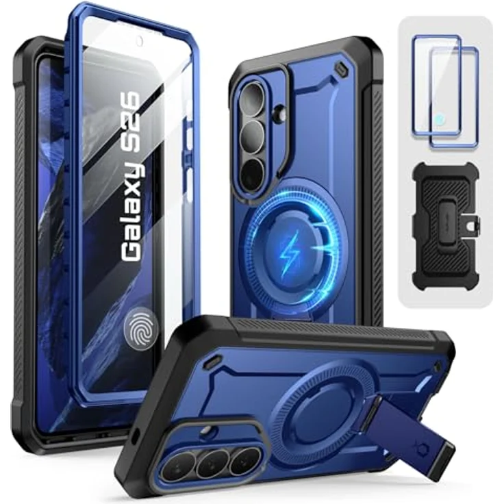SUPCASE UBPro Mag Hülle für Samsung Galaxy S26, Outdoor Bumper Case mit 2 Frontrahmen (mit/ohne Displayschutz), kompatibel mit MagSafe, Cobalt – Bild 1