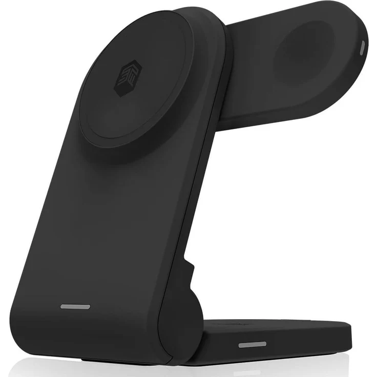 STM ChargeTree Mag, Wireless Charger für drei Geräte (15 W) in Weiß, kompakt und faltbar