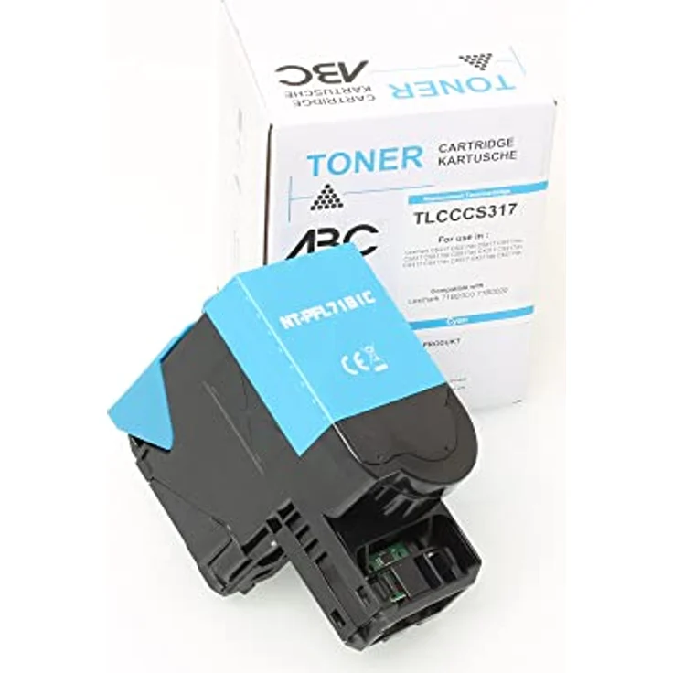 ABC Alternativ Toner 71B20C0, Cyan, geeignet für Lexmark CS317, CS417, CS517, CX317, CX417, bis zu 2300 Seiten A4 @ 5% – Bild 1