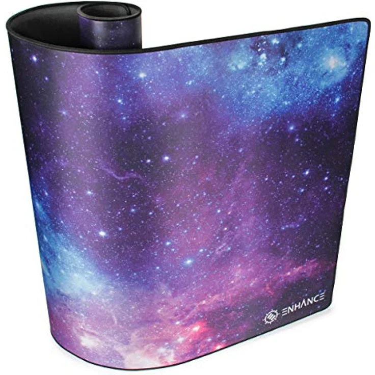 ENHANCE XXXL Gaming Mouspad (122cm x 61cm) mit glatter Tracking-Oberfläche, rutschfestem Gummigriff und Anti-Fray-Stichung - Galaxy – Bild 1