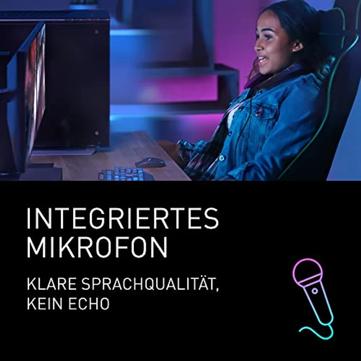 Panasonic SC-GN01E-FF Gaming Nackenlautsprecher, Limited Edition mit eingebautem Mikrofon, USB und Licht, schwarz – Bild 3