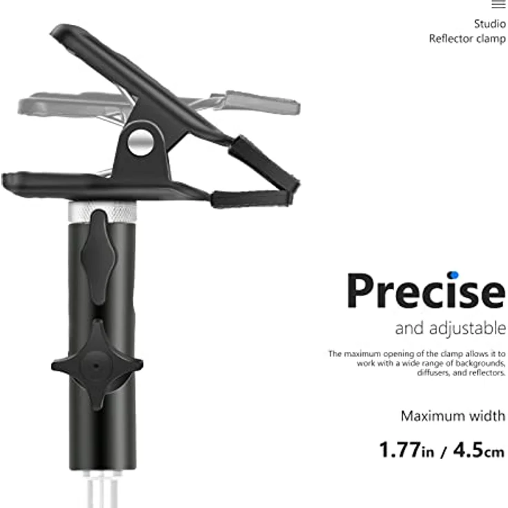 "Neewer Fotostudio Schwerlast Metall-Klemmhalter mit 5/8 ""Licht-Standplatz Befestigung für Reflektor" – Bild 7