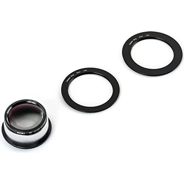 NiSi 49mm Close Up Linse Nahlinsen Filter Kit - inkl 67-49mm Adapterring, 62-49mm Adapterring, Objektivdeckel und Filtertasche – Bild 2