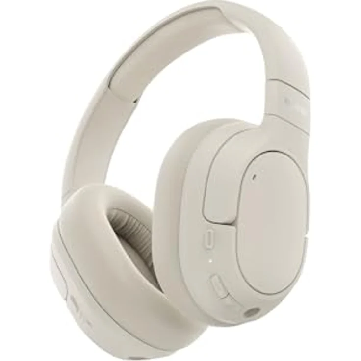 Belkin SoundForm Isolate Noise Cancelling Kopfhörer kabellos Bluetooth Kopfhörer, Headset mit Mikrofon, Over-Ear-Kopfhörer mit 60 Stunden Wiedergabe, tiefer Bass, CloudCushion Hörmuscheln – Sandfarben – Bild 1