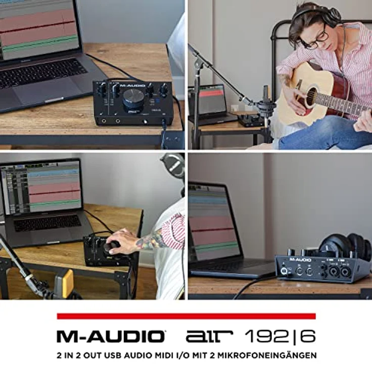 M-Audio AIR 192 | 6 - 2-in-2-out USB Audio- - MIDI-Schnittstelle mit ProTools und Ableton Live Recording Software mit Studio Effekten und Instrumenten – Bild 7