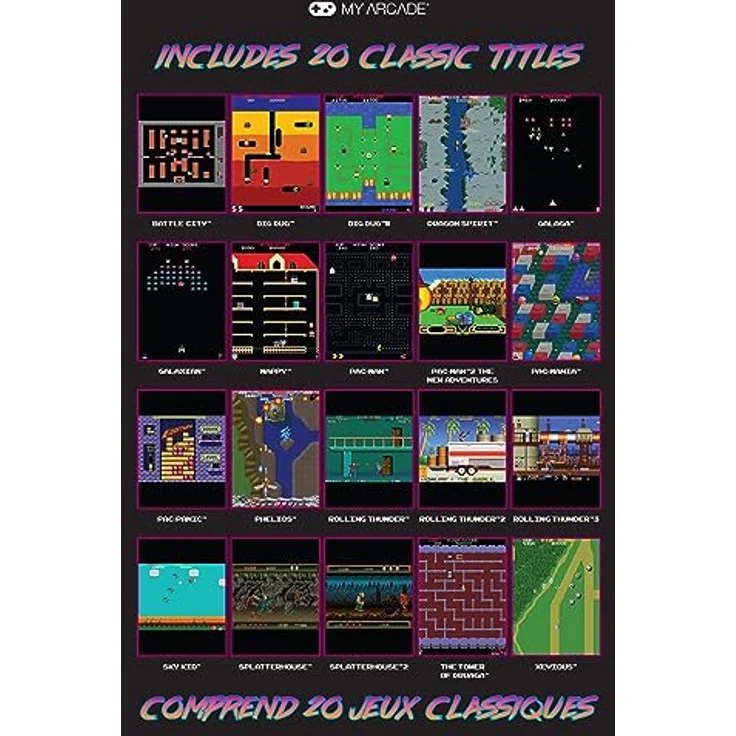My Arcade MINI PLAYER 10", BANDAI NAMCO™ MUSEUM HITS mit 20 klassischen Spielen – Bild 6