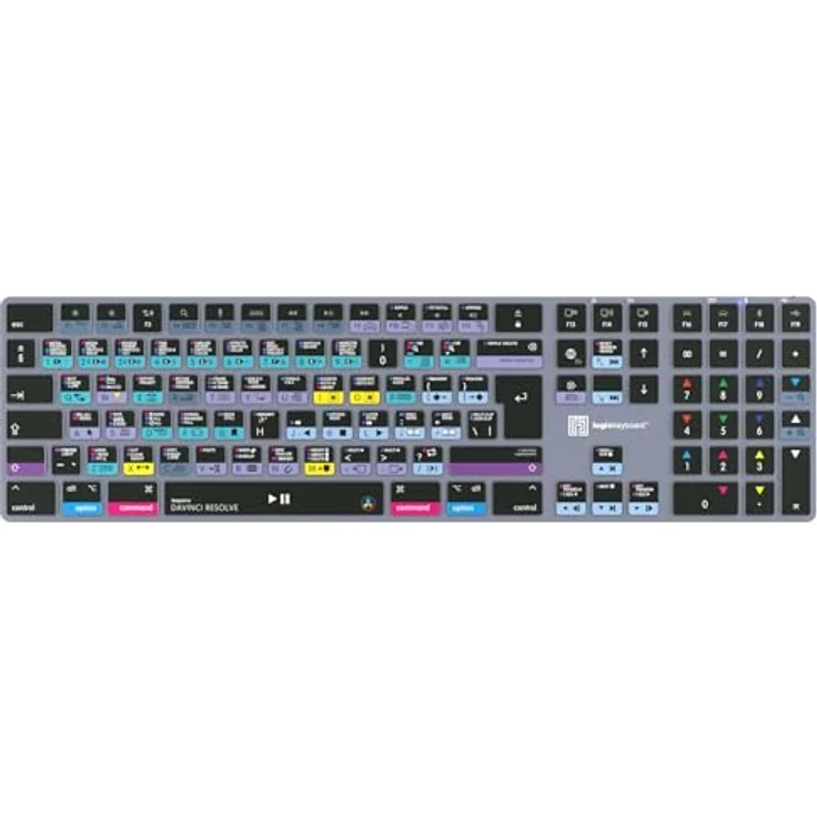 LogicKeyboard Logickeyboard Davinci Resolve 18 Titan UK Mac, Tastatur mit über 150 direkten Tastaturkürzeln für effiziente Bearbeitung – Bild 2