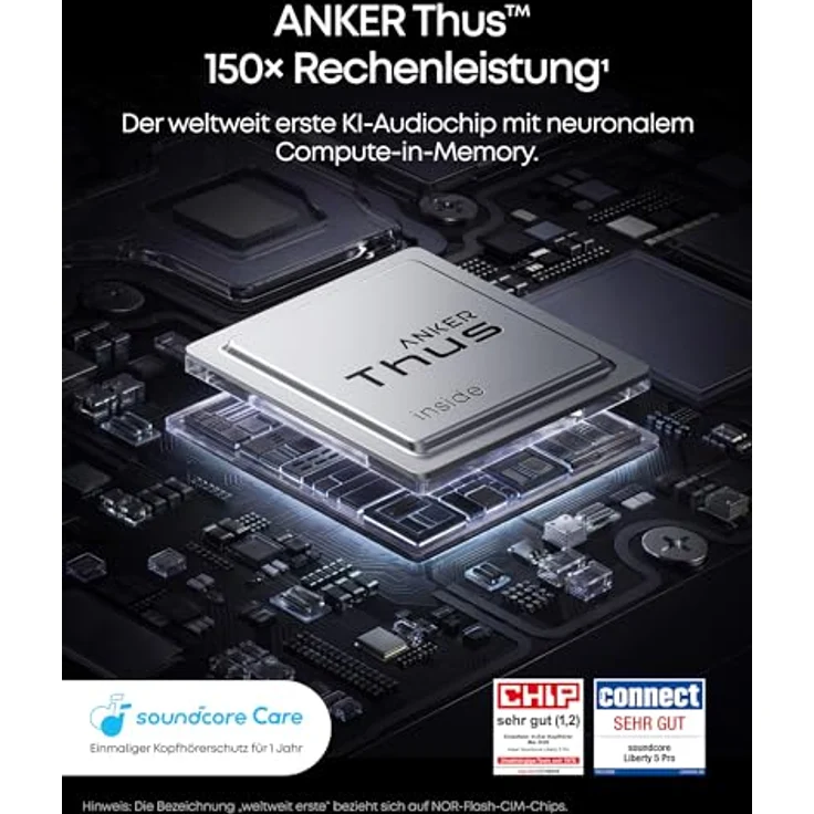 soundcore Anker Liberty 5 Pro, Noise Cancelling Kopfhörer mit 10 Mikrofonen, Hi-Res Audio, 28h Akkulaufzeit, IP55, für Apple & Samsung – Bild 2