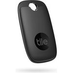 Tile Pro (2022) Bluetooth Item Finder, 1 Stück, 120 m Reichweite, schwarz, funktioniert mit Alexa und Google Smart Home, iOS- und Android-kompatibel