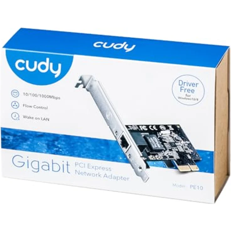 Cudy PE10 Gigabit Netzwerkkarte PCI Express, 10/100/1000 Mbps RJ45 LAN Karte, Treiber frei unter Windows 10/8.1/8 – Bild 3