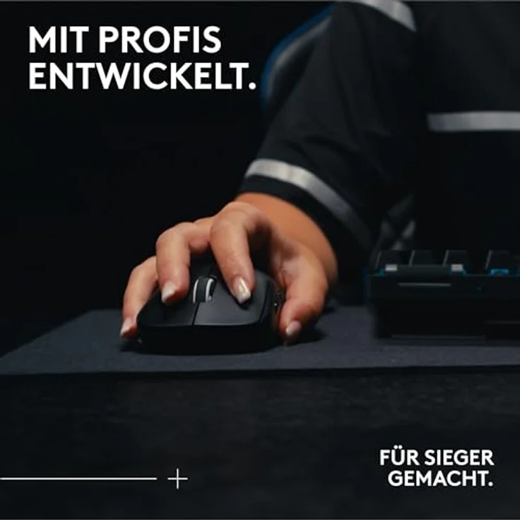 Logitech G PRO X Superlight 2, kabellose Gaming-Maus mit 44K-DPI-Sensor, 5 programmierbaren Tasten, 60 g, 8.000 Hz Signalrate, USB-C-Ladefunktion - Schwarz – Bild 2