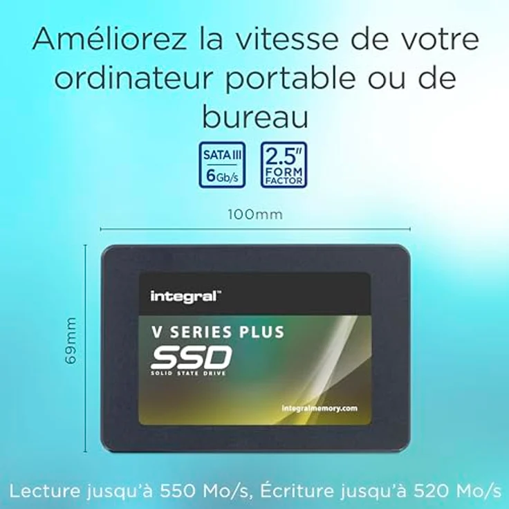 Integral INSSD1TS625V2P, 1 TB SATA III SSD, 2.5", 550 MB/s – Bild 3