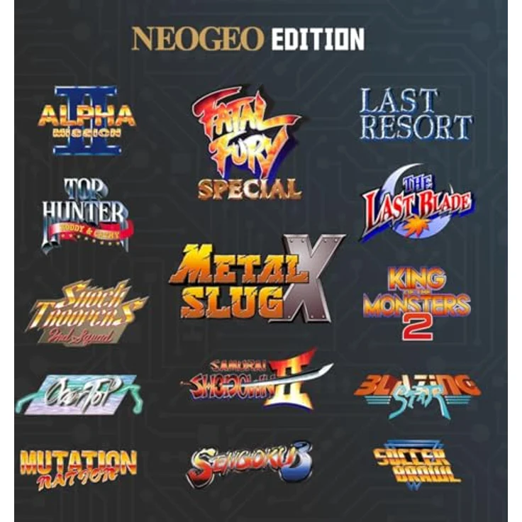 BLAZE EVERCADE NEO-GEO SUPER POCKET, Handheld-Konsole mit 18 vorinstallierten Arcade-Spielen, 2,8 Zoll IPS Display, USB-C-Laden, schwarz – Bild 6