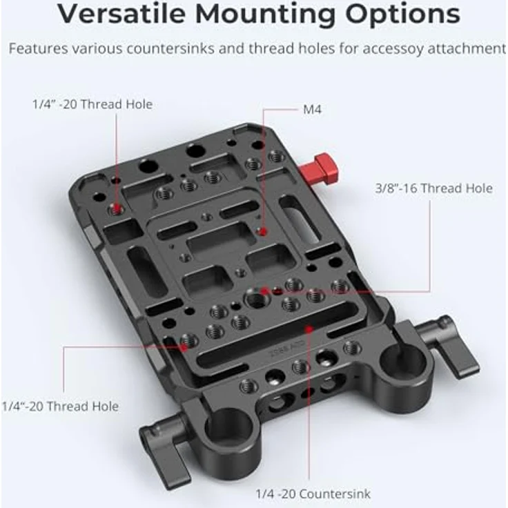 SmallRig 3016 V-Mount-Batterieplatte mit zwei 15 mm Stabklemmen – Bild 6
