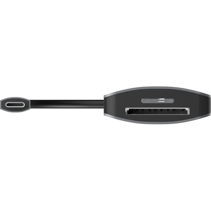 Sitecom MD-1008 USB-C Kartenleser, UHS I Speicherkartenlesegerät mit 104 MB/s Übertragungsgeschwindigkeit, grau