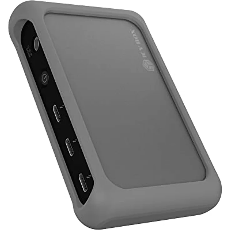 ICY BOX Thunderbolt 4 Mini Dock/HUB (5-in-1) für 2 Monitore (4k 60Hz) oder 1 Display (8k 30Hz), 85W Power Delivery Laptop, USB-C, USB 3.2 Gen 2, MacBook Pro Air und mehr, 60643, Anthrazit