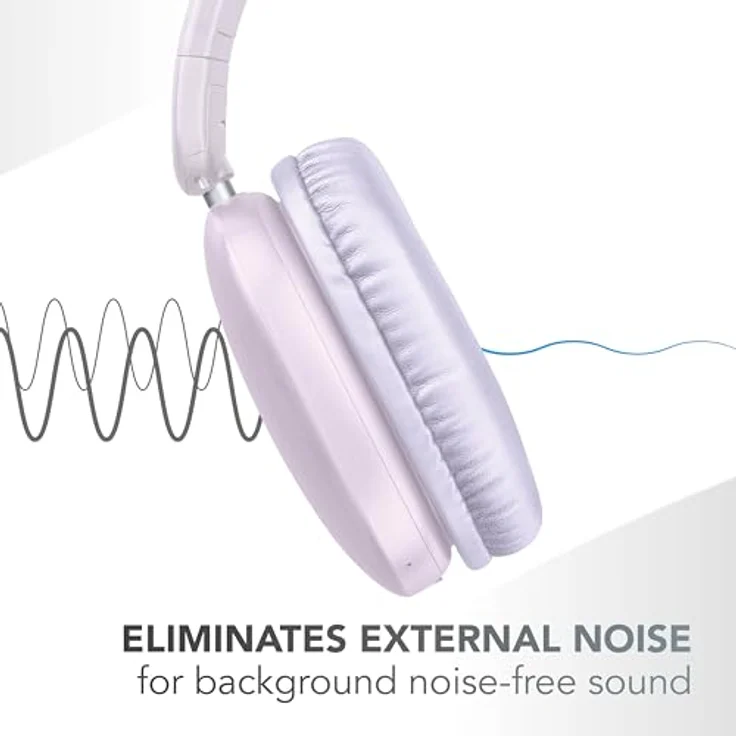 Music Sound MAXI3 Kabellose Over-Ear-Kopfhörer mit Aktiver Geräuschunterdrückung, 35h Akkulaufzeit, USB-C-Aufladung, lila – Bild 2