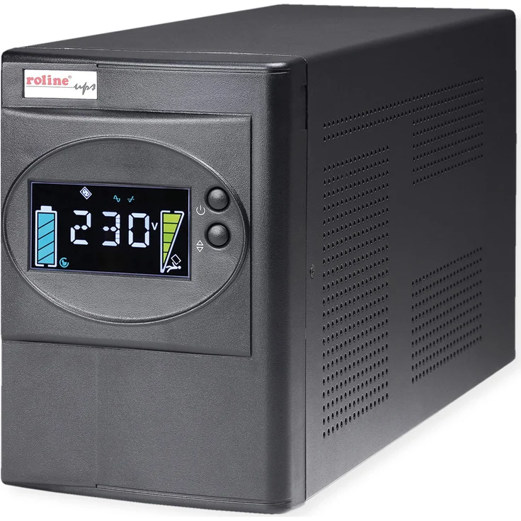 ROLINE LineSecure III 2000 - Line Interaktive USV mit reinem Sinusausgang und farbiger LCD-Anzeige