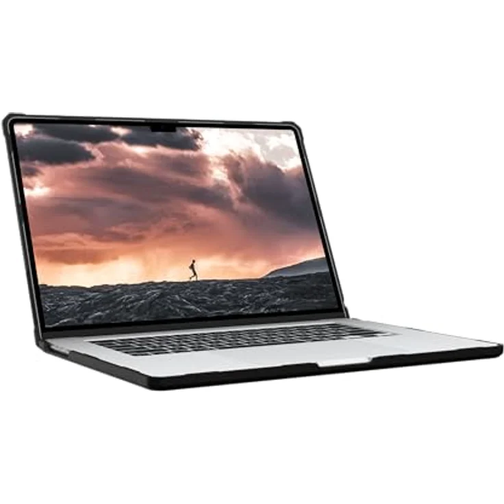 URBAN ARMOR GEAR Plyo Case für das Apple MacBook Air 15" Zoll (M2-2023) Hülle [Sturzfeste Schutzhülle nach US-Militärstandard, Freier Zugang zu Allen Anschlüssen] Ice/schwarz (transparent) – Bild 4