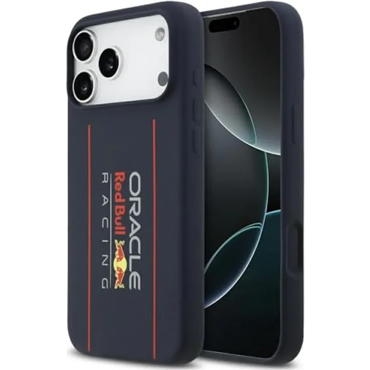 Red Bull Silicone Oversize Vertical Logo MagSafe Case für iPhone 17 Pro Max, navy blau, elastische Silikonhülle mit optimalem Schutz und sportlichem Design