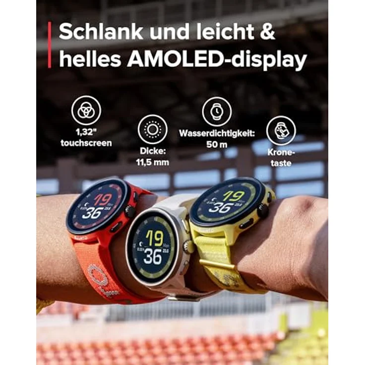 Suunto Run Coral Orange (46 mm), Smartwatch mit Bluetooth-Konnektivität, bis zu 12 Tage Akkulaufzeit, leichtes Design – Bild 2