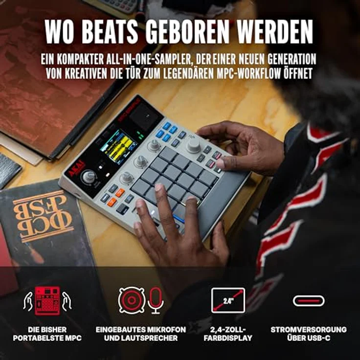 Akai MPC Sample, DJ Controller mit leistungsstarken Performance-Pads und umfangreicher Sampling-Funktionalität – Bild 2