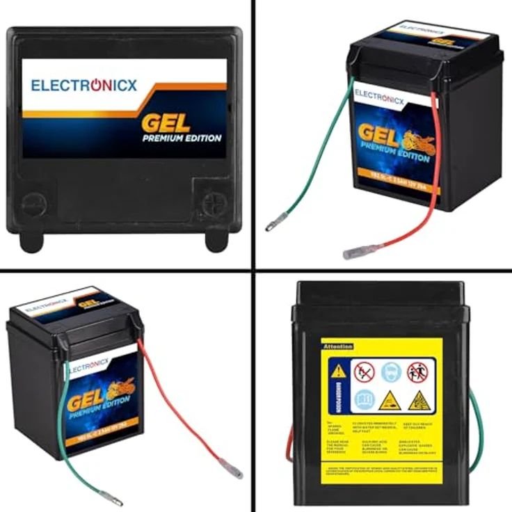 Electronicx Extreme Edition GEL Motorradbatterie 2.5Ah 12V, wartungsfrei, rüttelfest und auslaufsicher für Motorrad, Roller und Quad – Bild 9